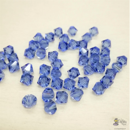 Zaffiro - Bicono 4mm in cristallo di Boemia 