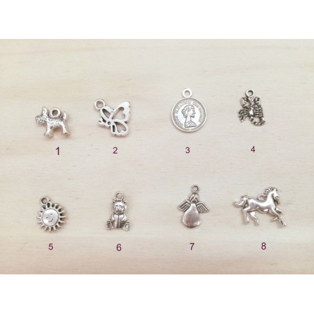 Charms in metallo