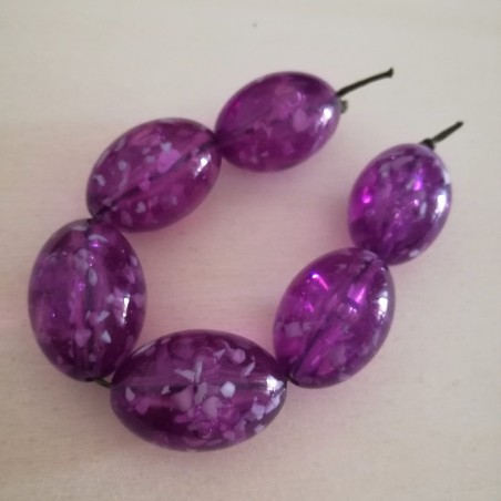 Ovali in bachelite viola- Resina resistente 