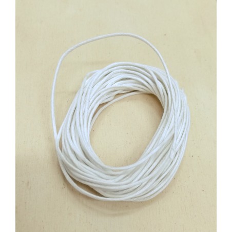 Cordino in cotone cerato bianco