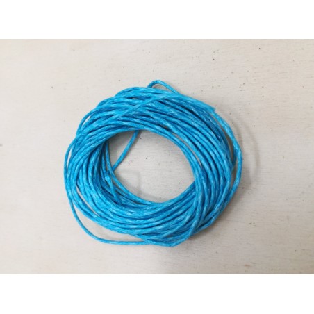 Cordino in cotone cerato celeste