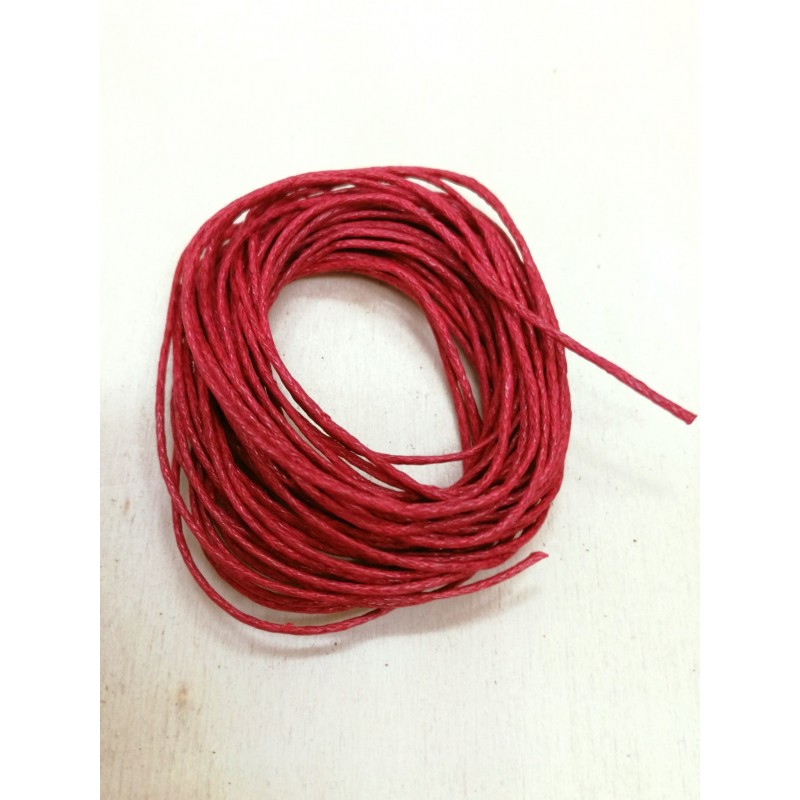 Cordino in cotone cerato rosso