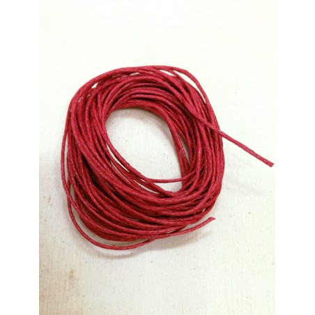Cordino in cotone cerato rosso