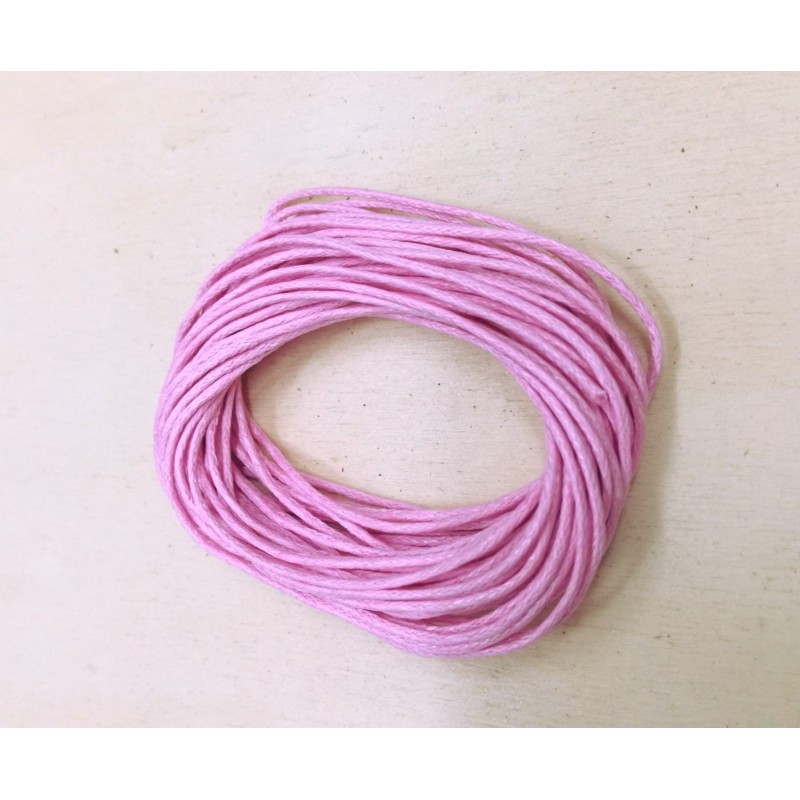 Cordino in cotone cerato rosa