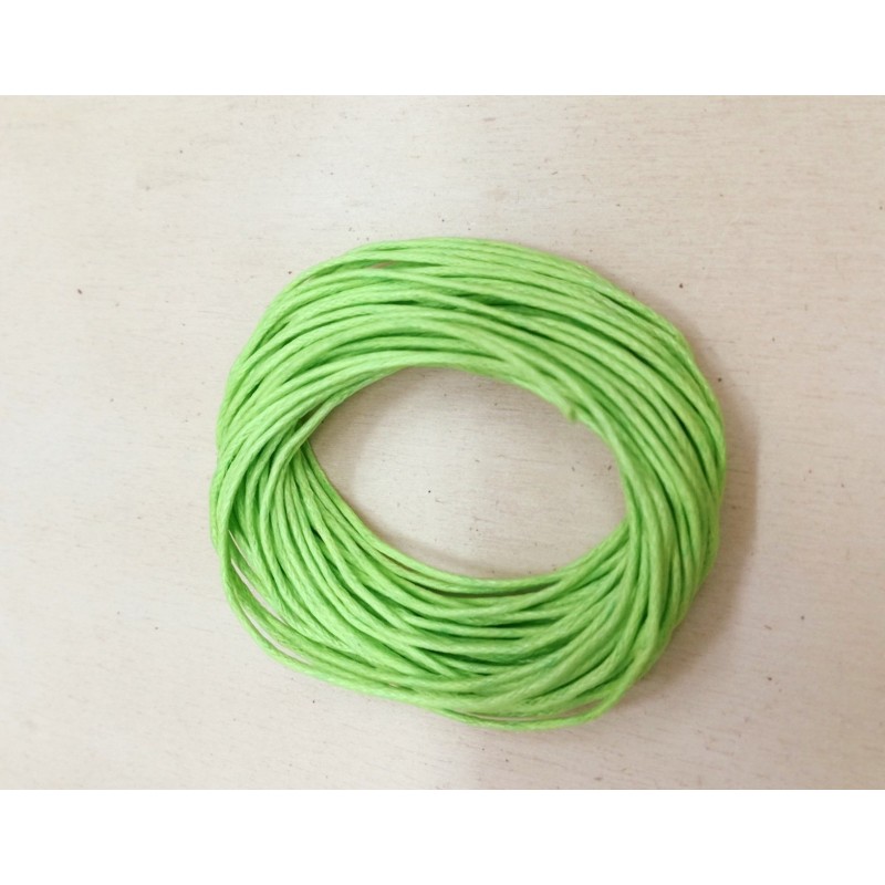 Cordino in cotone cerato verde chiaro