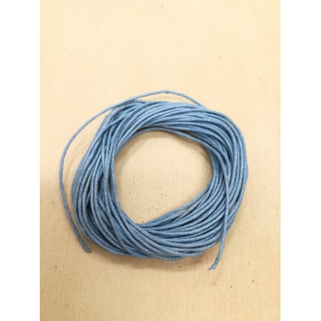 Cordino in cotone cerato celeste