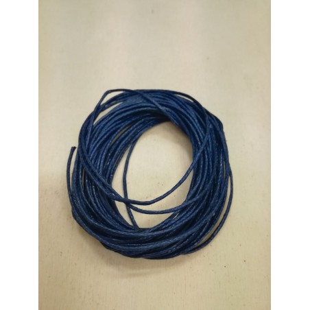Cordino in cotone cerato blu