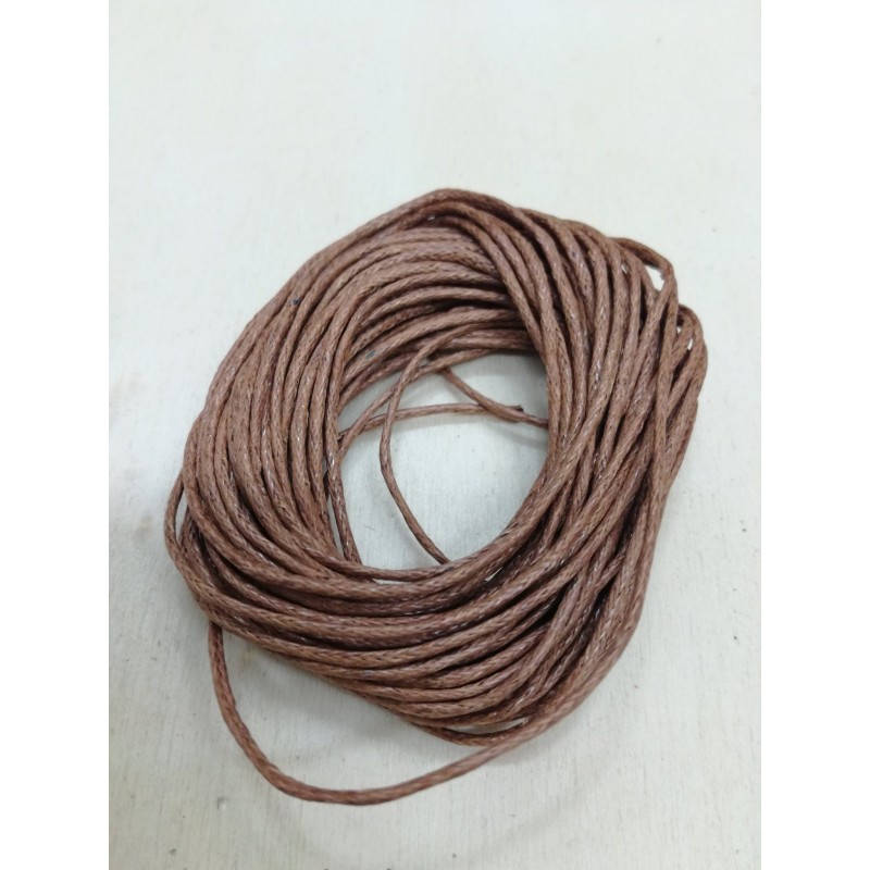 Cordino in cotone cerato marrone