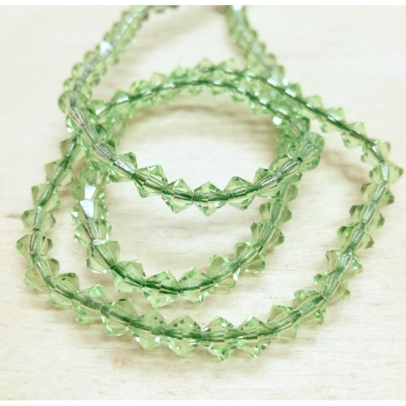 Peridoto - Bicono 4mm in cristallo di Boemia 