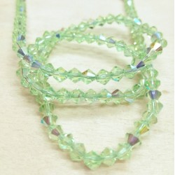 Peridoto boreale - Bicono 4mm in cristallo di Boemia 