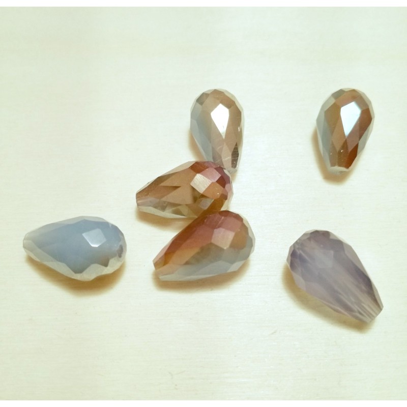 Gocce di cristallo sfaccettato - Grigio chiaro