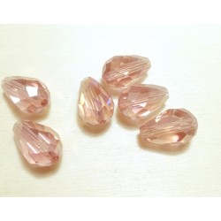 Gocce di cristallo sfaccettato - rosa salmone