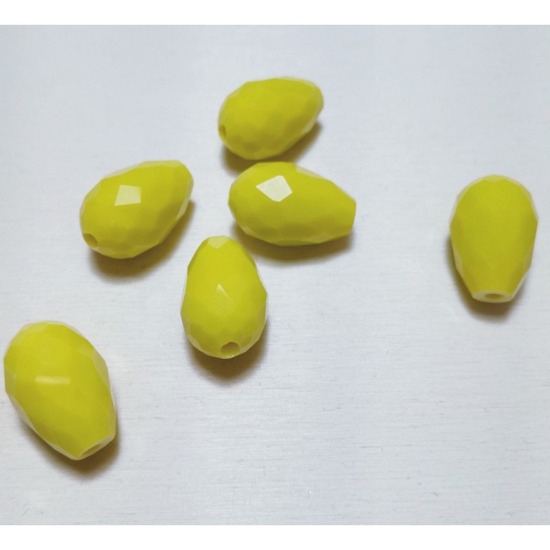 Gocce di cristallo sfaccettato - giallo