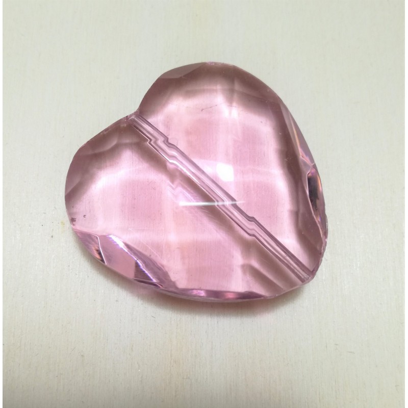 Cuori cristallo grande rosa